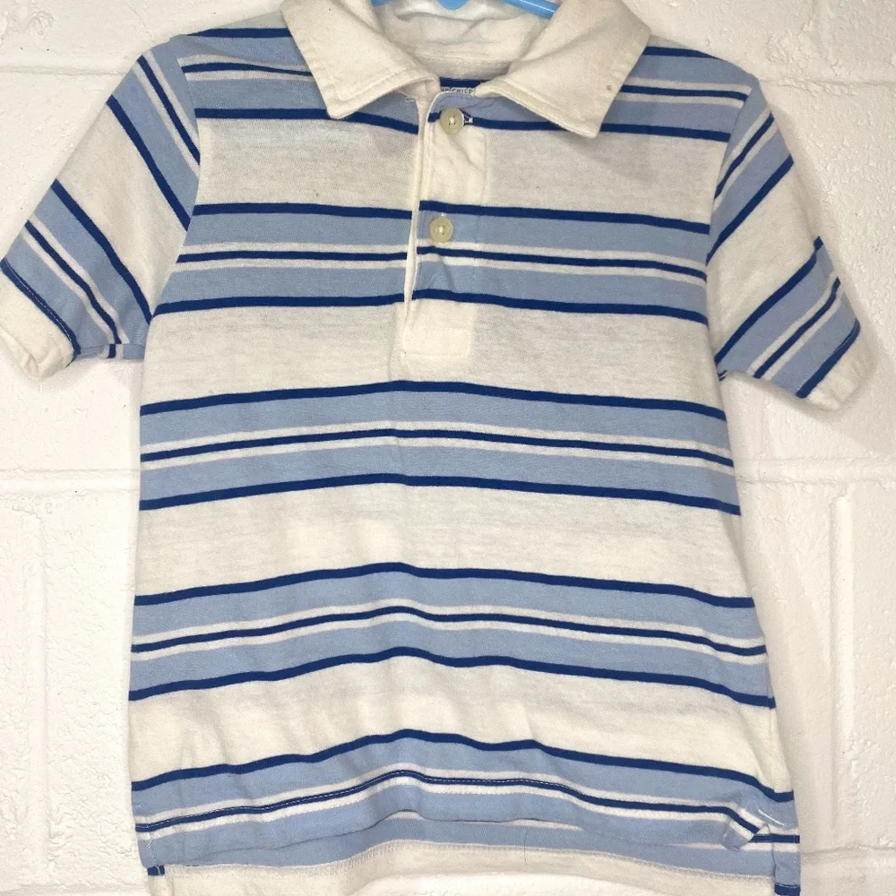 The Children's Place Blue & White Striped Polo Size 3T